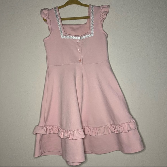 Janie and Jack pink flutter sleeve dress - Picture 7 of 7